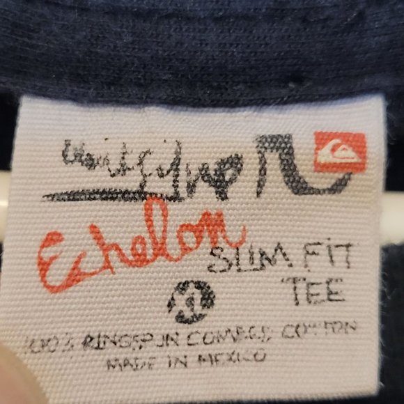 Vintage Quicksilver Echelon Slim Fit Tee Size XL Spellout Logo Design 90s Retro - Picture 5 of 7